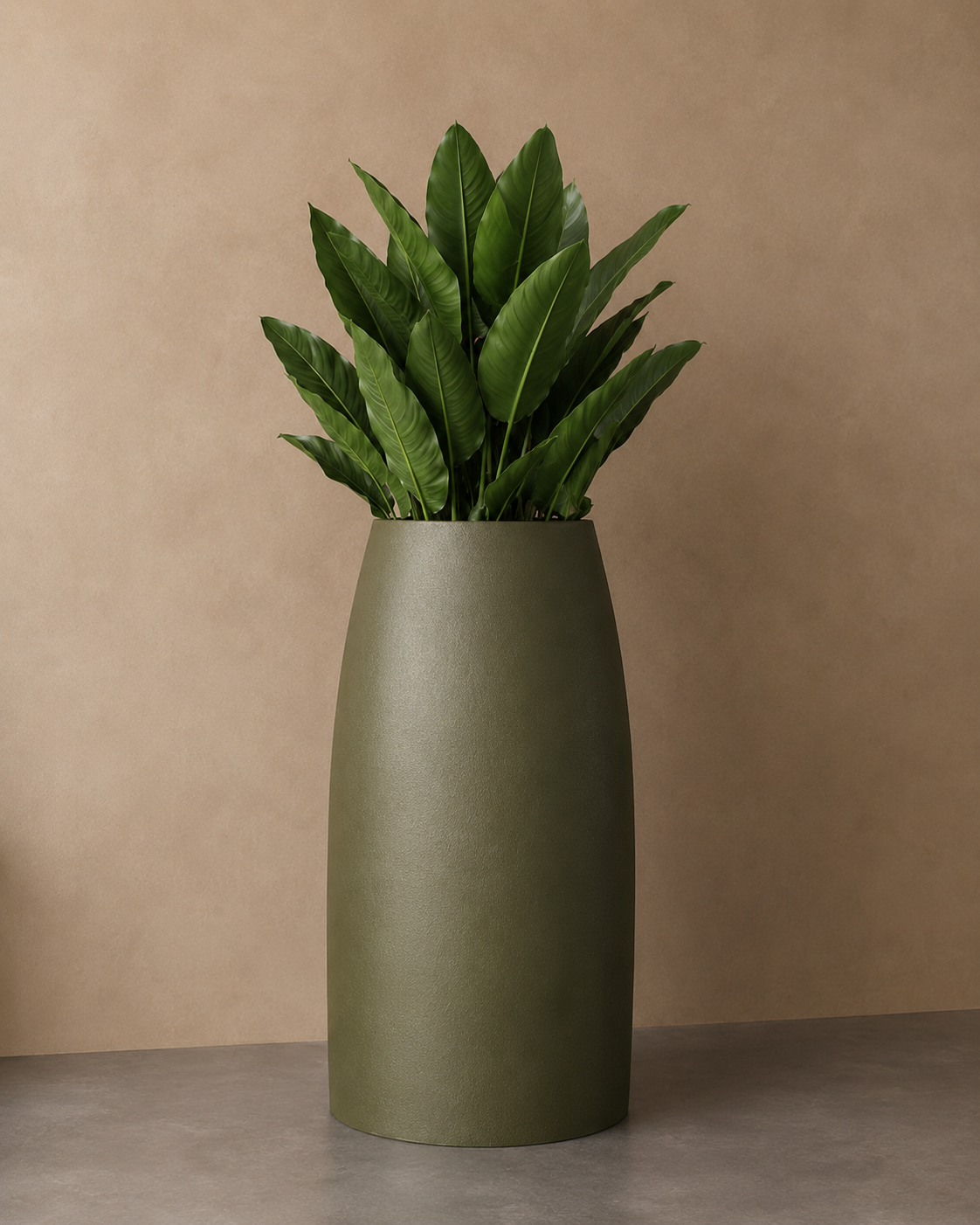 Tall Bullet Planter – Premium Indoor Pot - H100 cm x TD36 cm x BD 51 cm