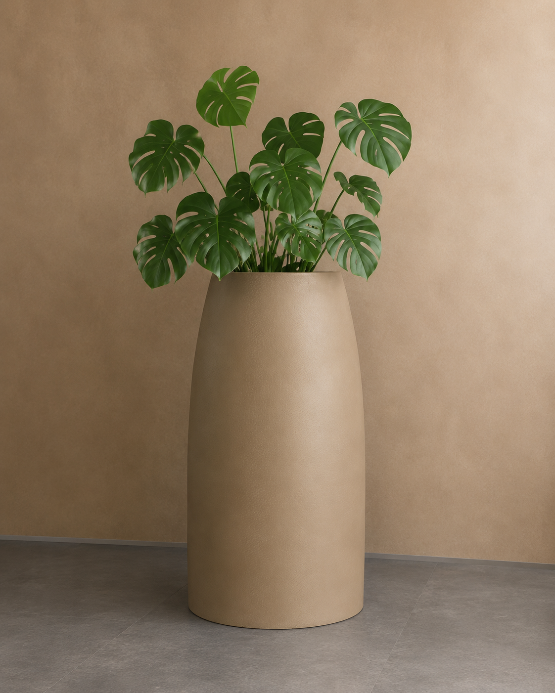 Tall Bullet Planter – Premium Indoor Pot - H100 cm x TD36 cm x BD 51 cm