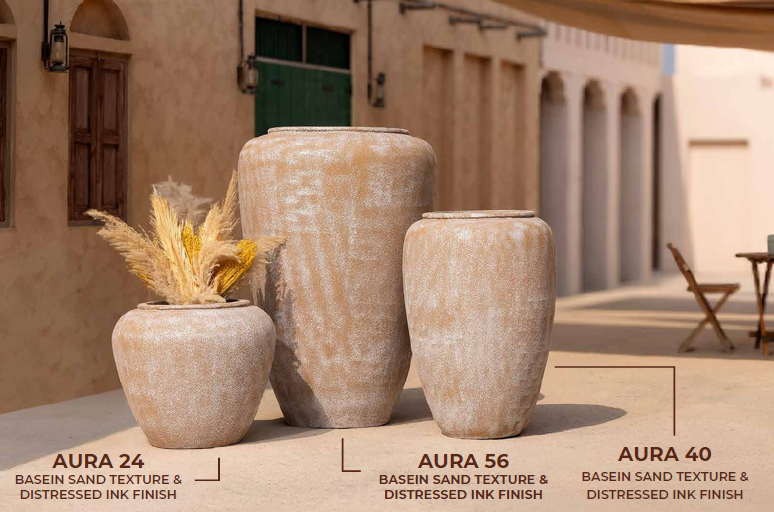 AURA - Heritage Collection, Desert Amphora Planter, 3 pc set