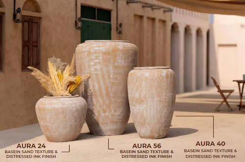 AURA - Heritage Collection, Desert Amphora Planter, 3 pc set