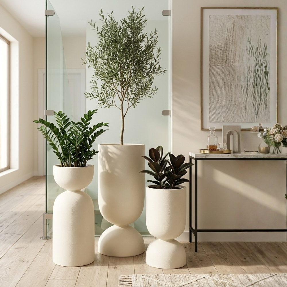Hourglass Planter, 3 sizes, Made in UAE