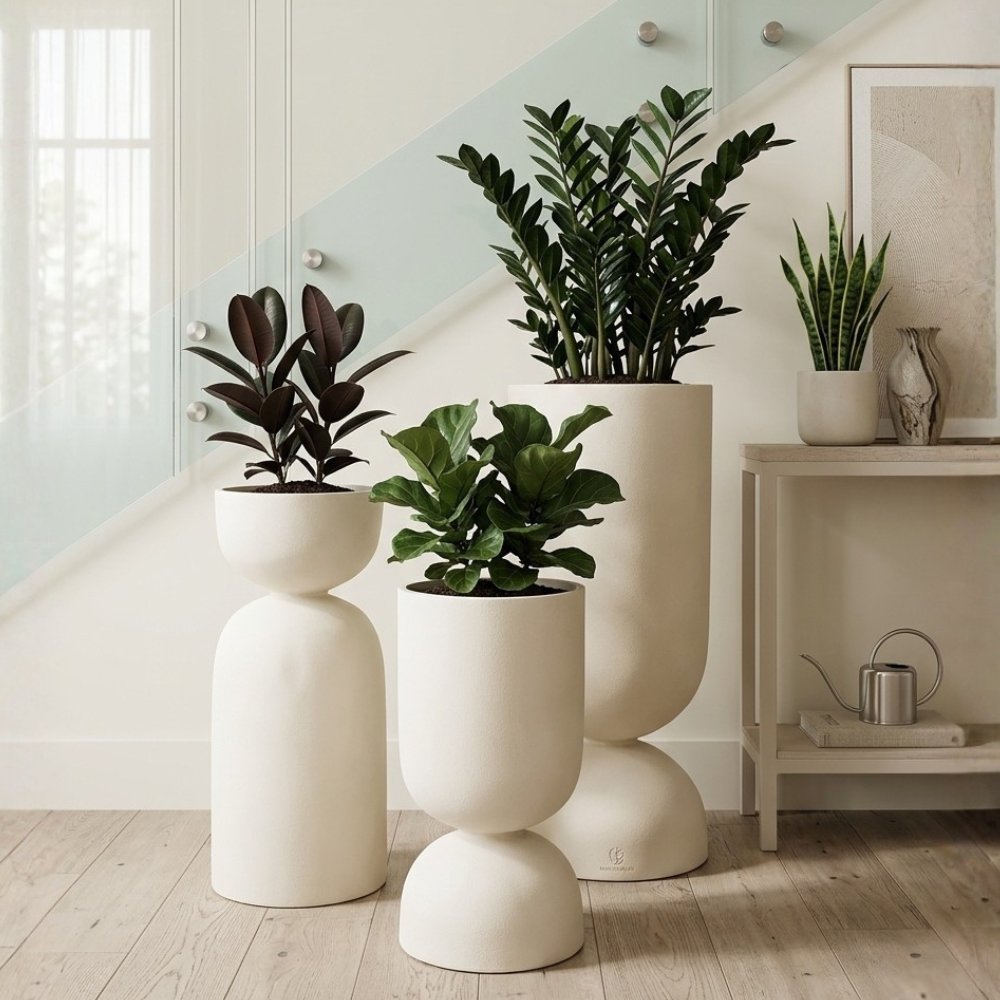 Hourglass Planter, 3 sizes, Made in UAE