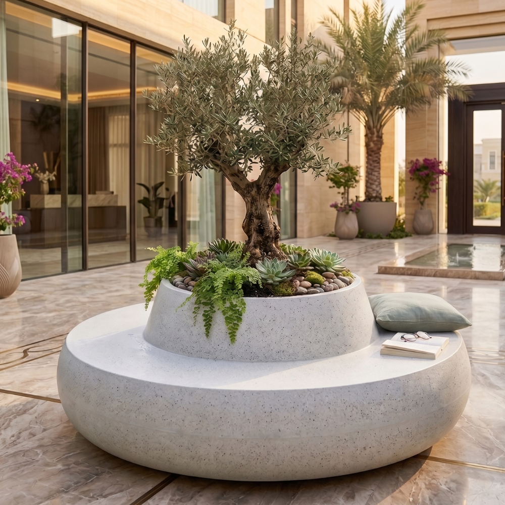 Donut Planter – Fiberglass Statement Planter