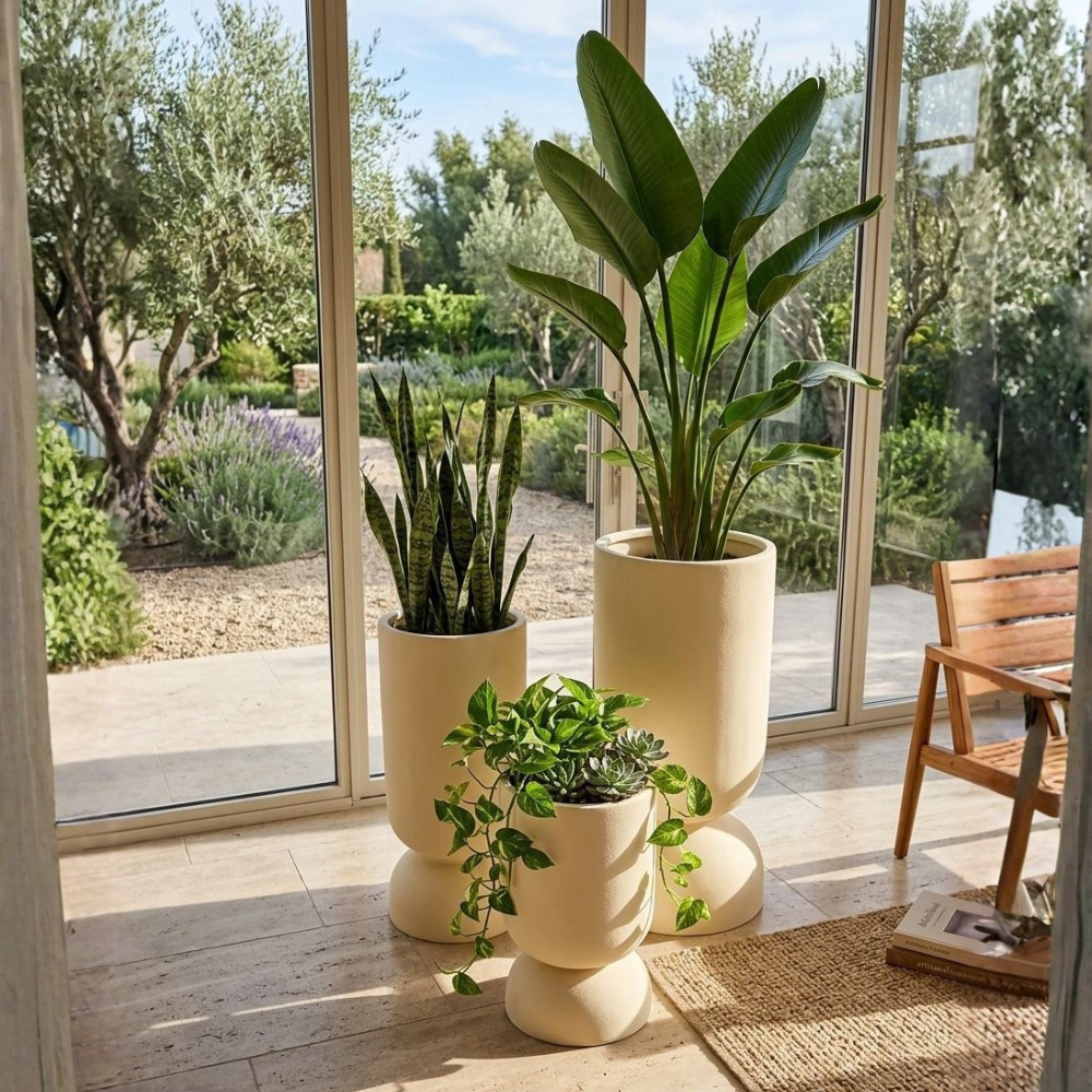 Hourglass Planter, 3 sizes, Made in UAE
