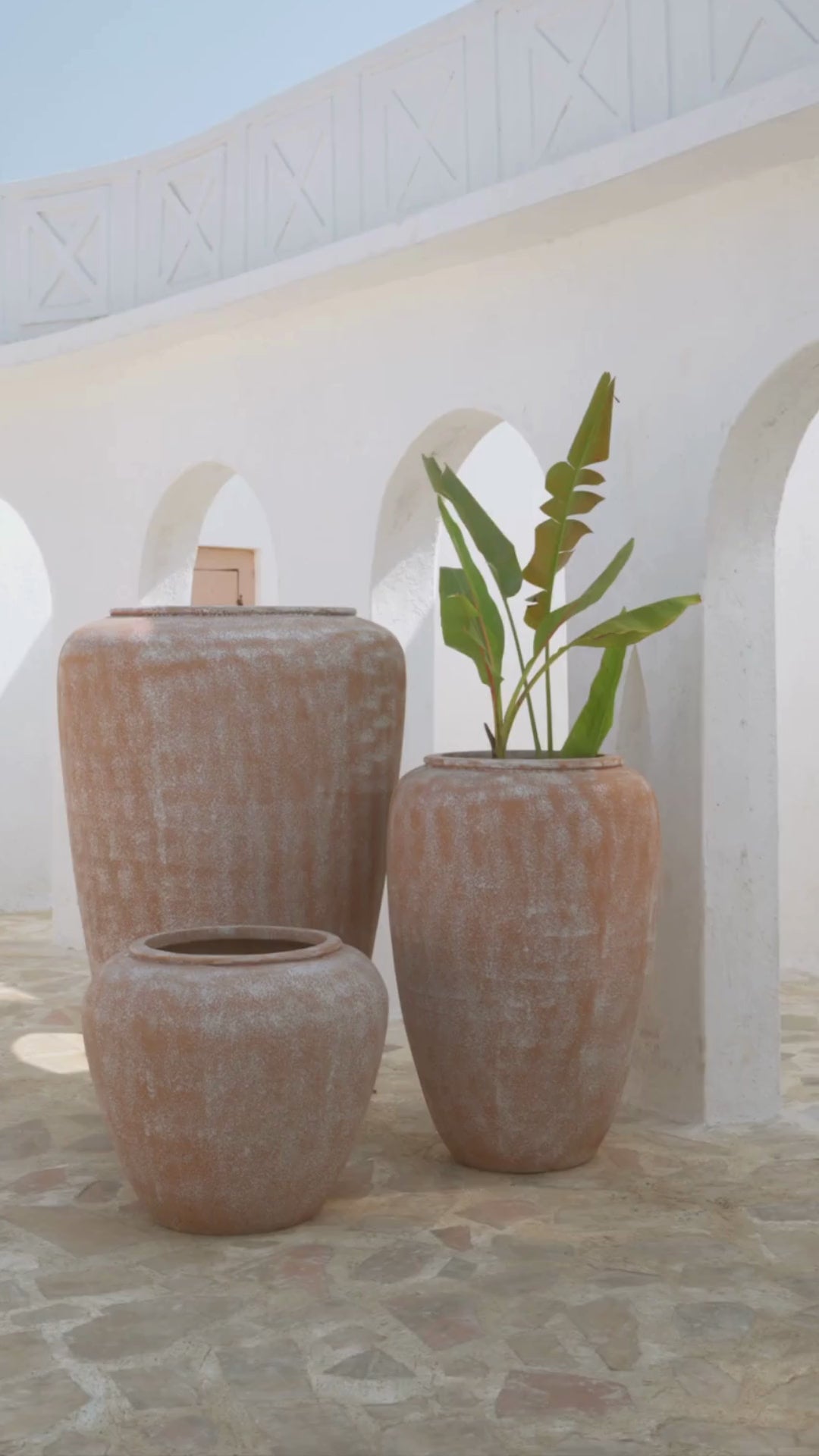 AURA - Heritage Collection, Desert Amphora Planter, 3 pc set